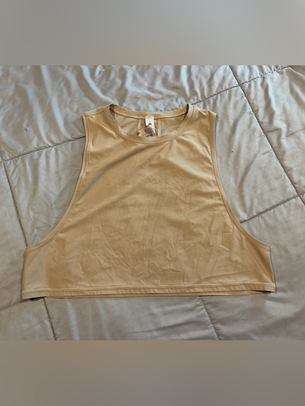 lululemon athletica Sleeveless Cropped Tank Top in Beige